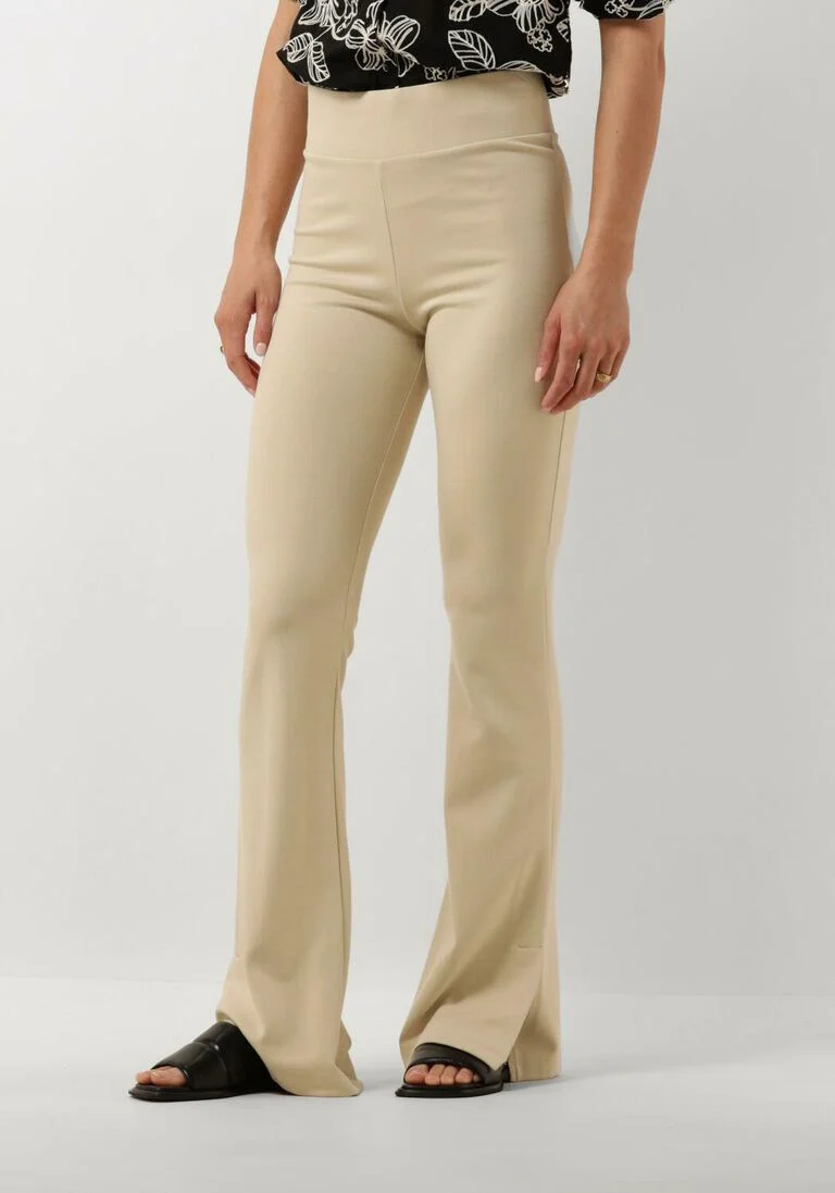 JANSEN AMSTERDAM beige jansen amsterdam flared broek hv407 flaired legging