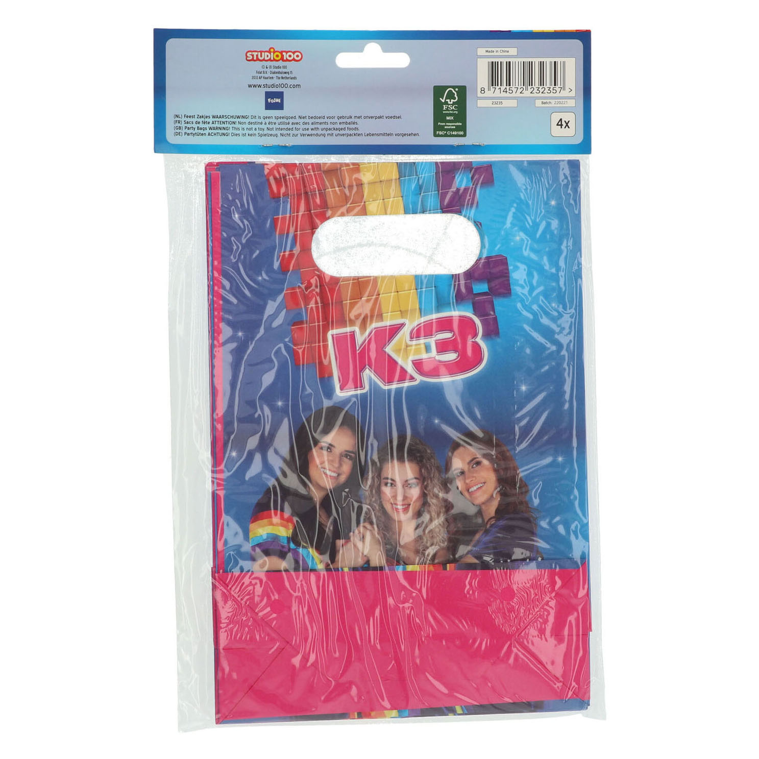 K3 Uitdeelzakjes, 4st.