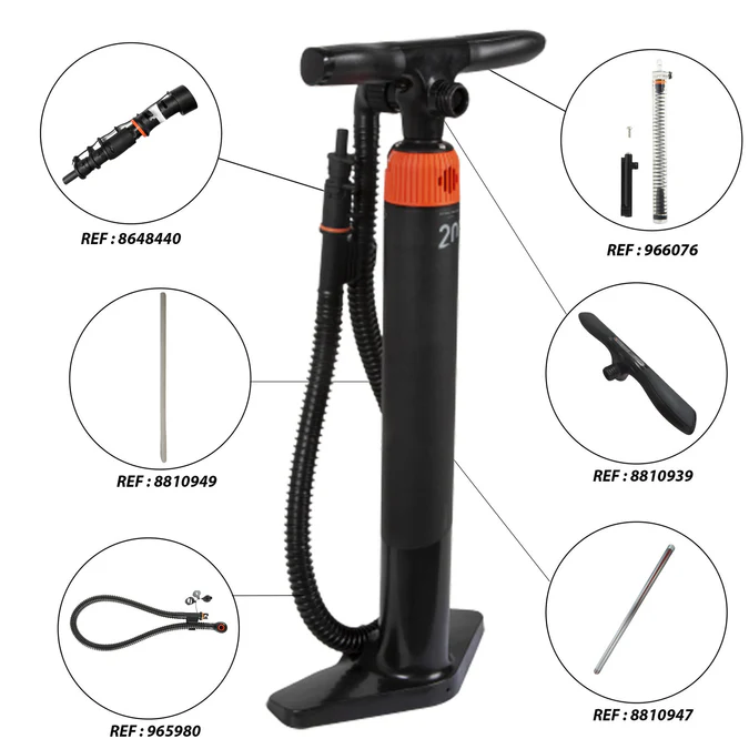 Decathlon Itiwit - Bomba de Alta Pressão de Dupla Ação para Camping e Esportes Aquáticos (0-20 PSI)