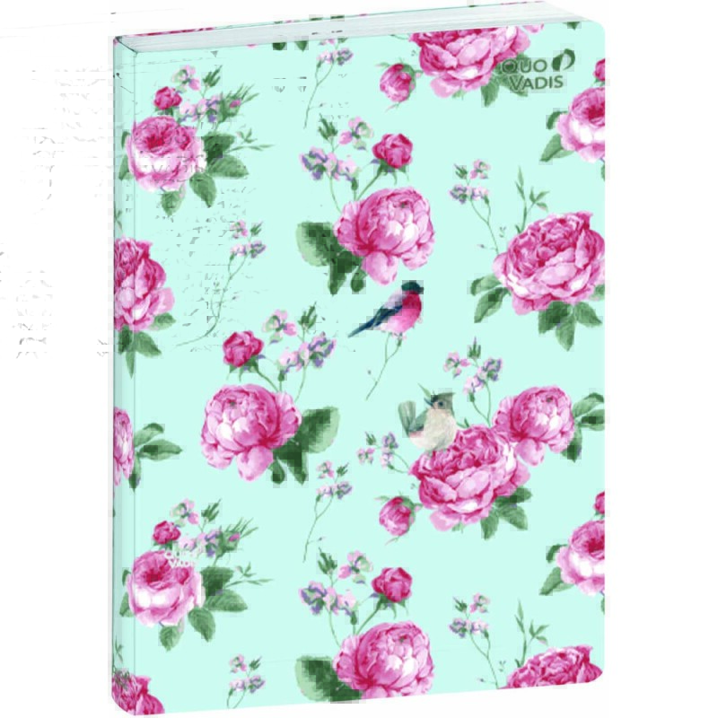 Quo Vadis - Carnet de notes - Stylish - Multicolore - Pages Points (dots) et lignées - 15x21 cm - Toile (effet tissé)