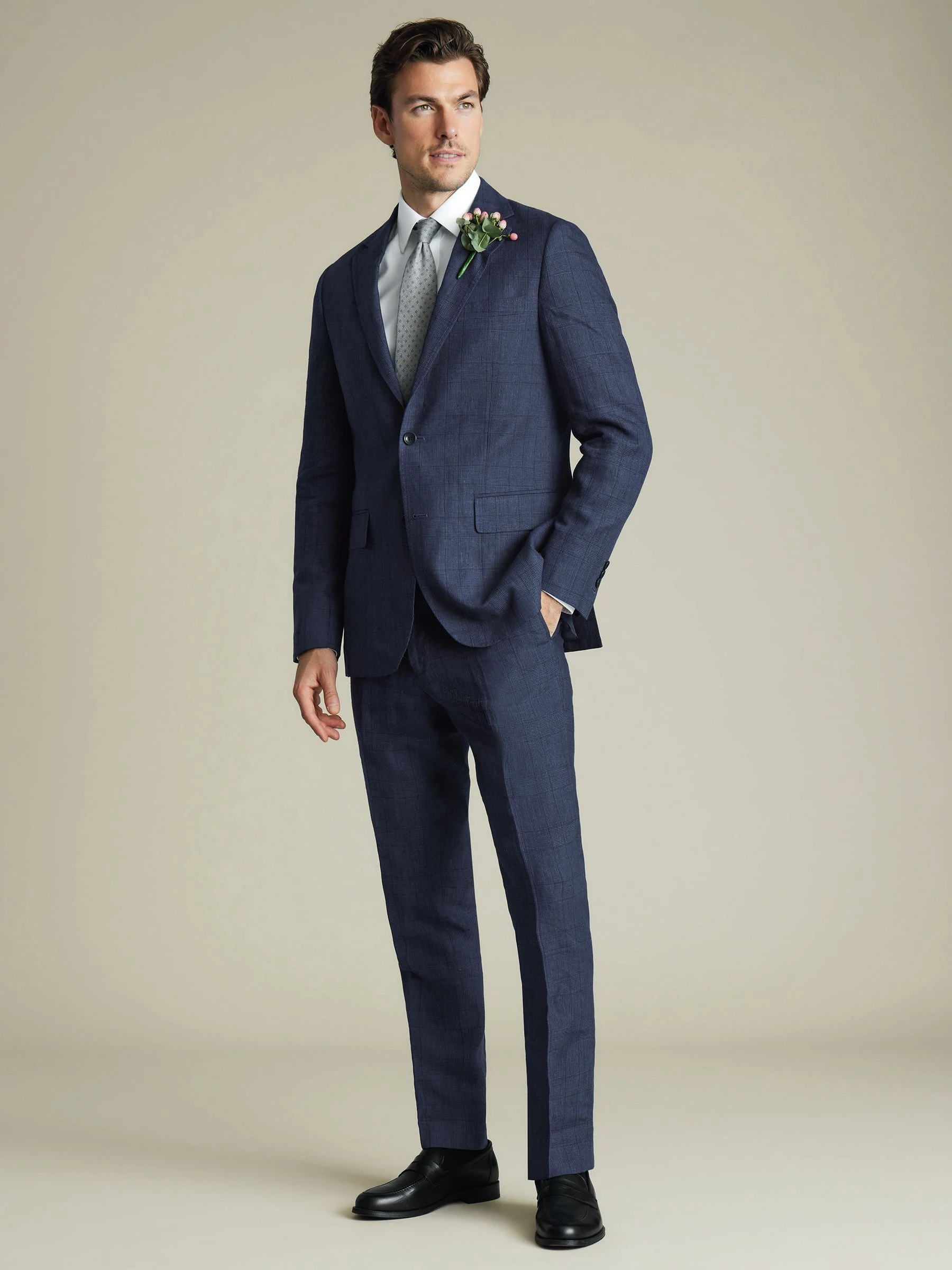 Charles Tyrwhitt slim-fit 100% linnen jasje