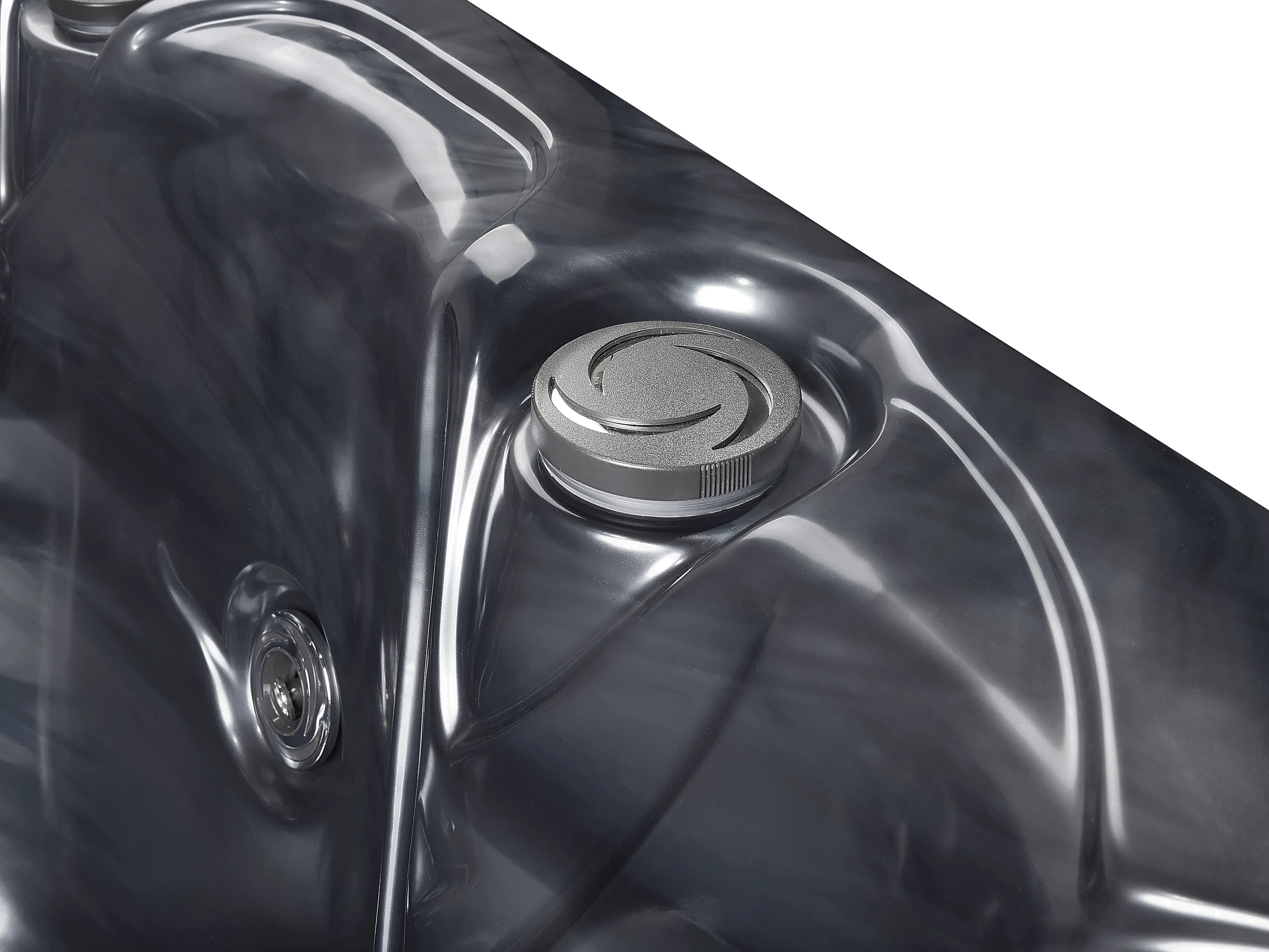 Buiten hottub met LED LASTARRIA Grafietgrijs