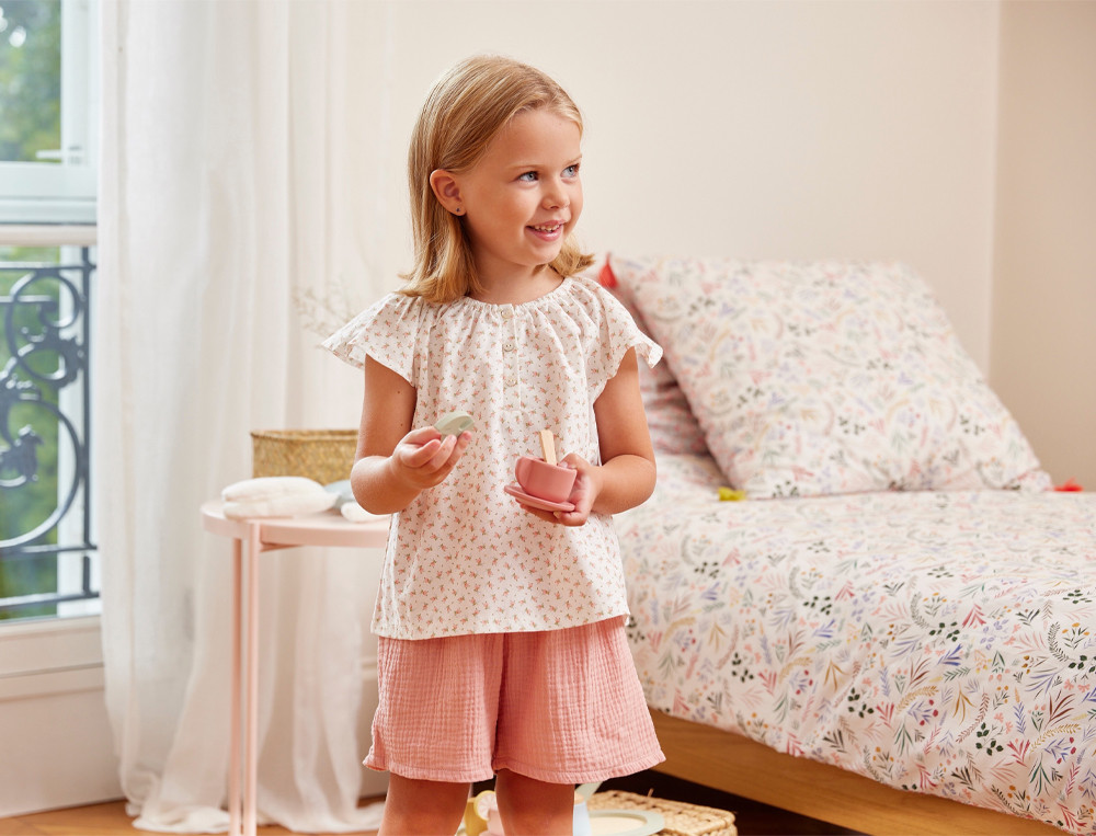 Pyjama short enfant-Poésie champêtre