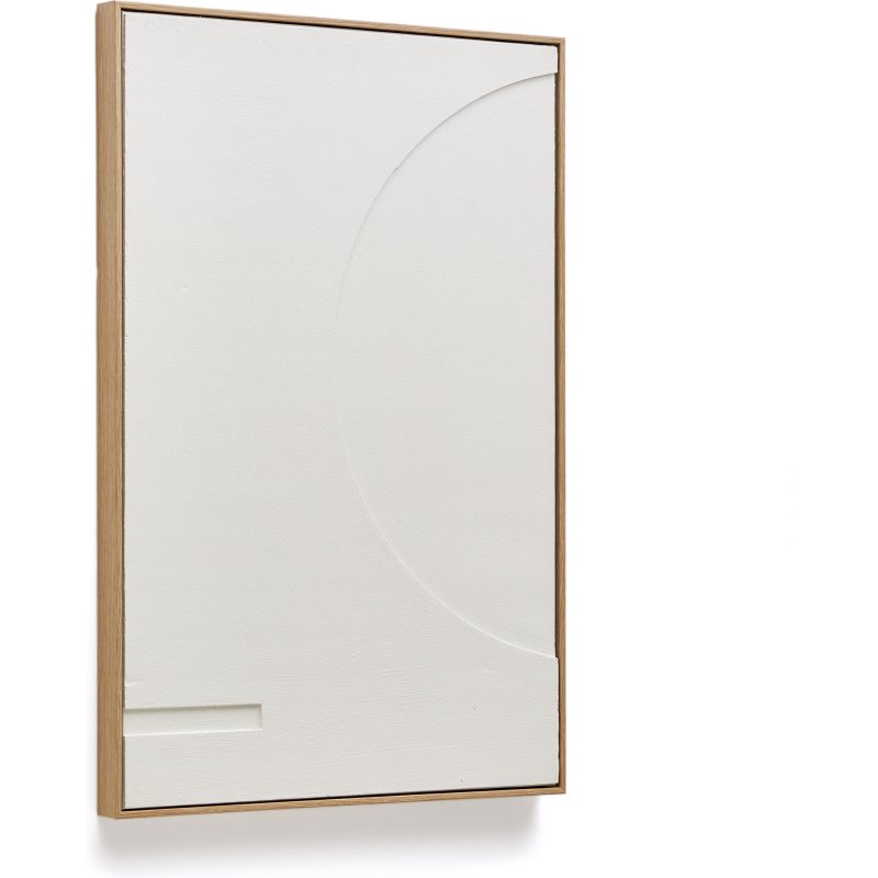 Tableau Sefri avec formes géométriques circulaires blanc 60 x 90 cm