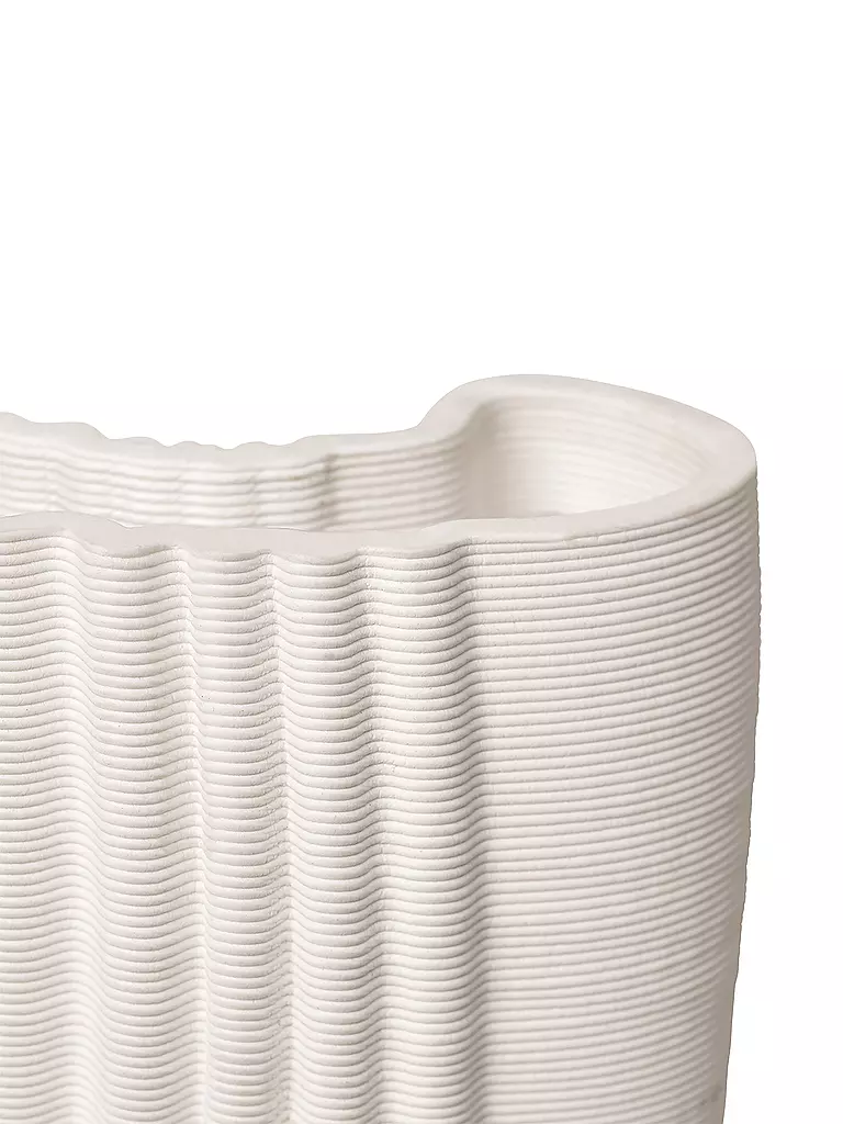 FERM LIVING Vase MOIRE 30cm Offwhite weiss