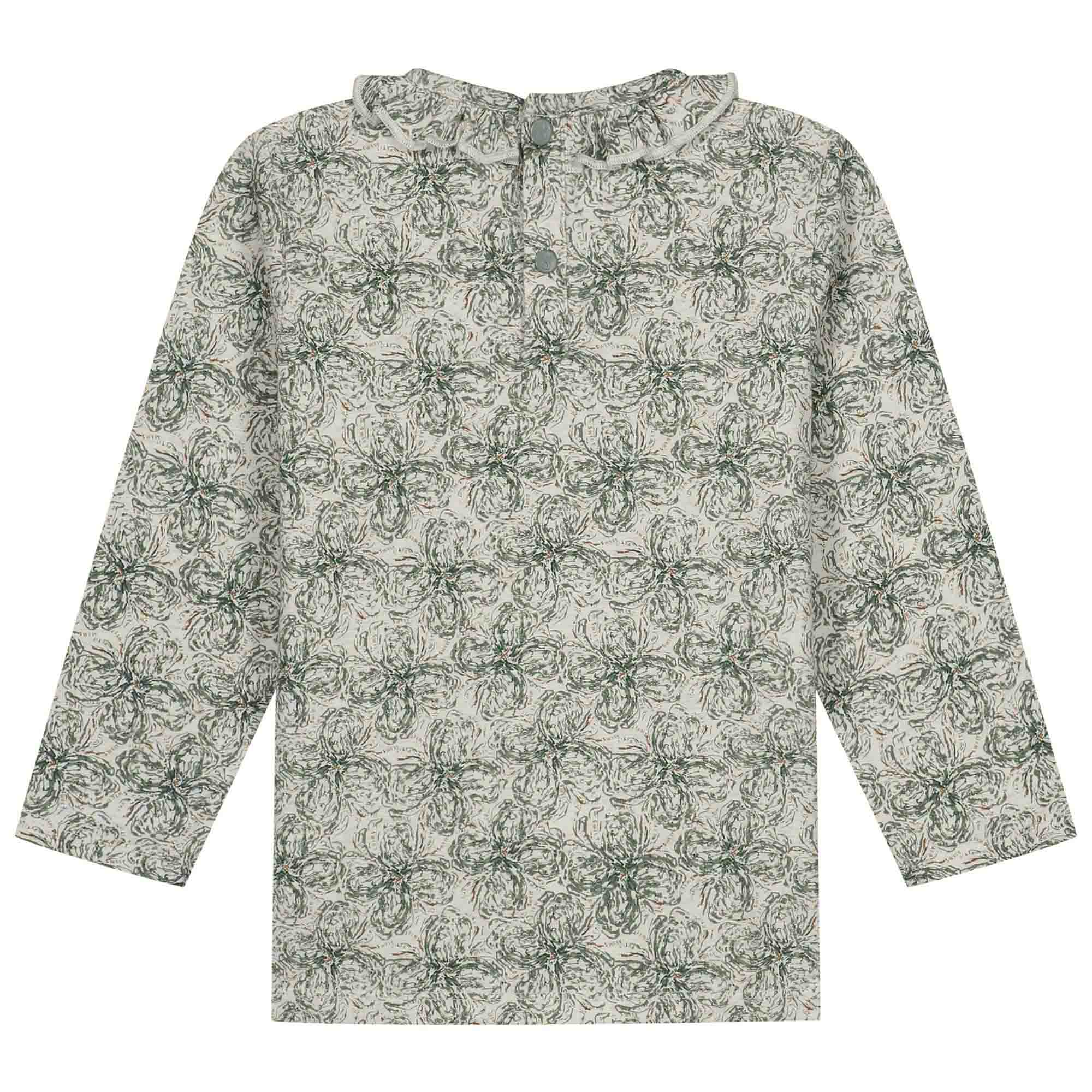 Sweet Petit peuter shirt Elena lange mouwen all over print beige