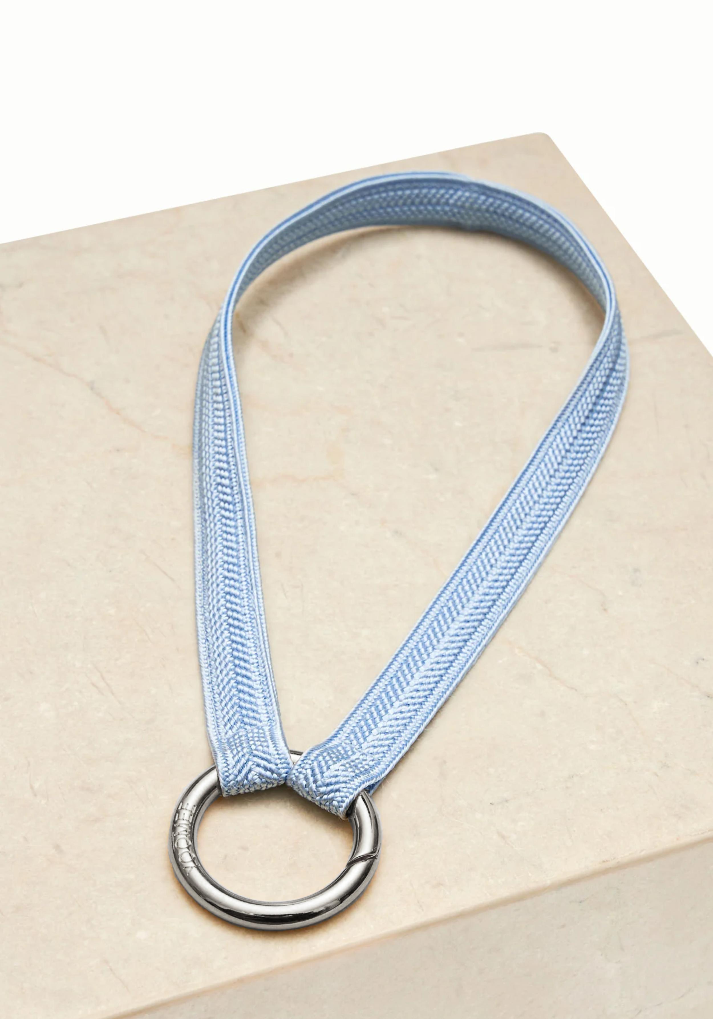 YOOMEE Mini-Schlüsselband Keychain Zahra Aquamarine Silver