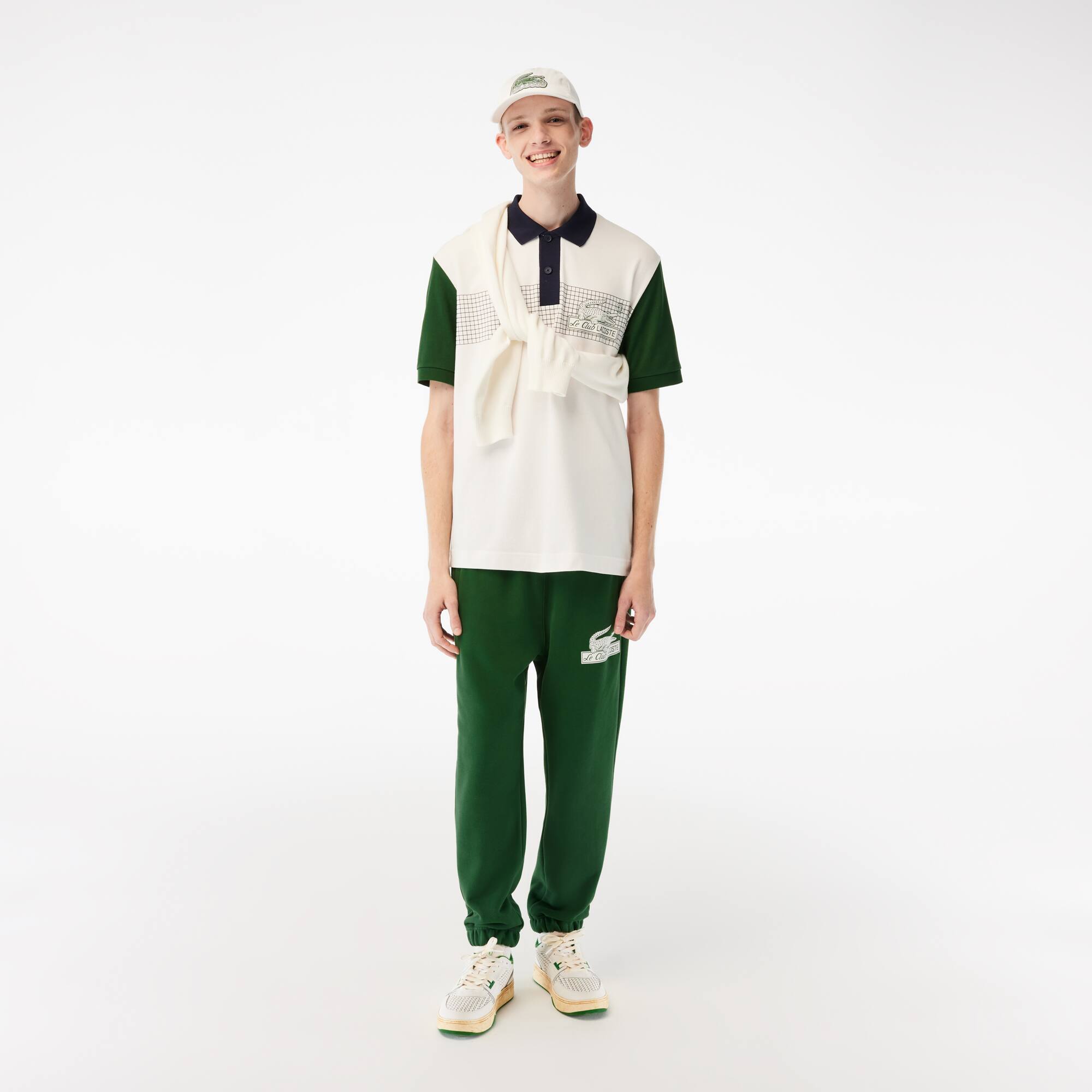 Polo homme Lacoste loose fit en coton biologique Manches Courtes - Blanc - Lacoste - Homme