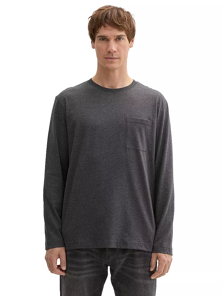 TOM TAILOR Langarmshirt grau