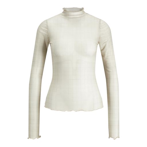 JJXX Zoey Langærmet Mesh Bluse, Beige, M