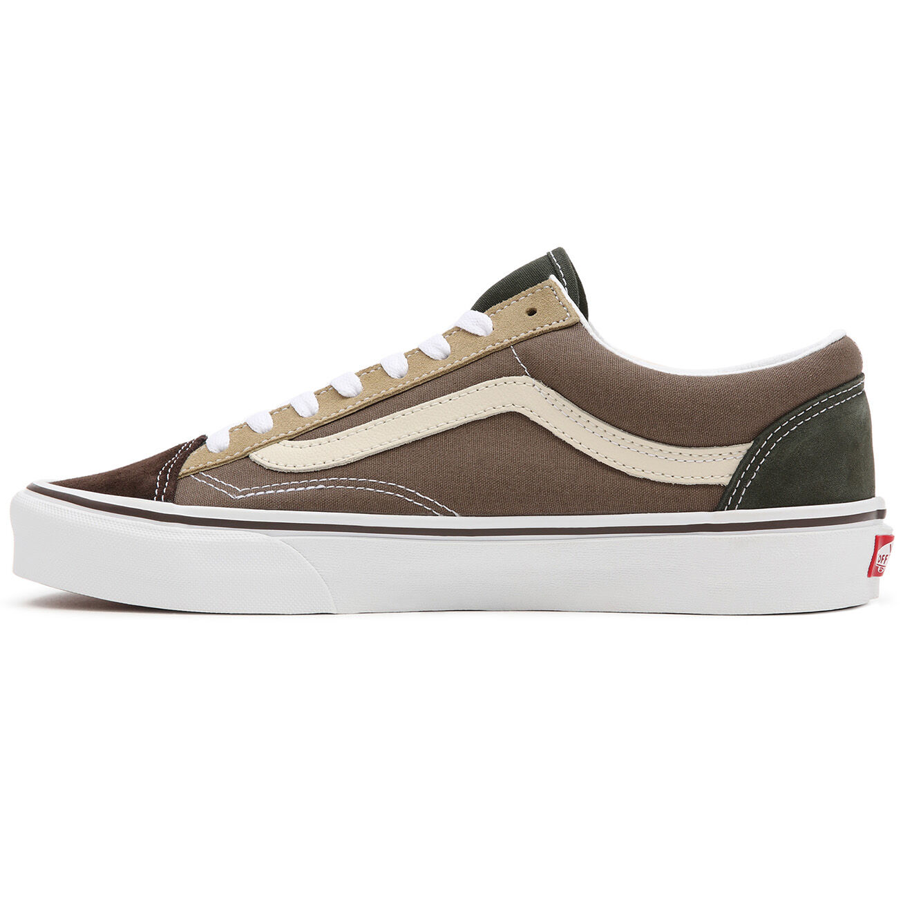 Vans Sneakers en Velours de Cuir & Textile Style 36 color block marron