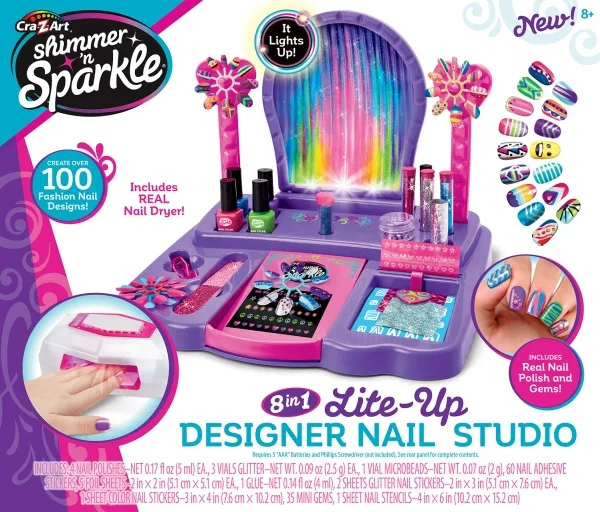 SHIMMER N SPARKLE 8 IN 1 NAIL SALON W. DRYER ASS