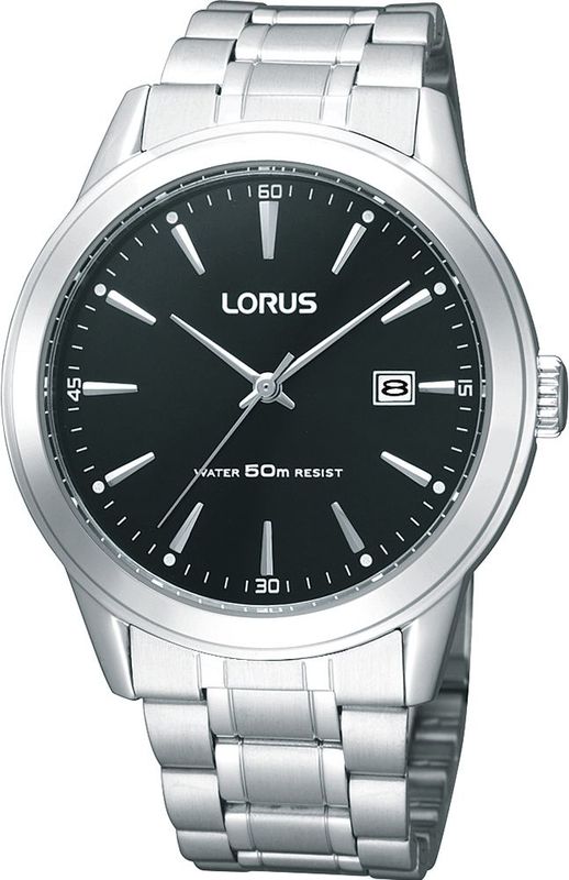 Lorus - RH995BX9 - Herenhorloge - Zwart - Roestvrijstaal - Waterdicht tot 10 ATM