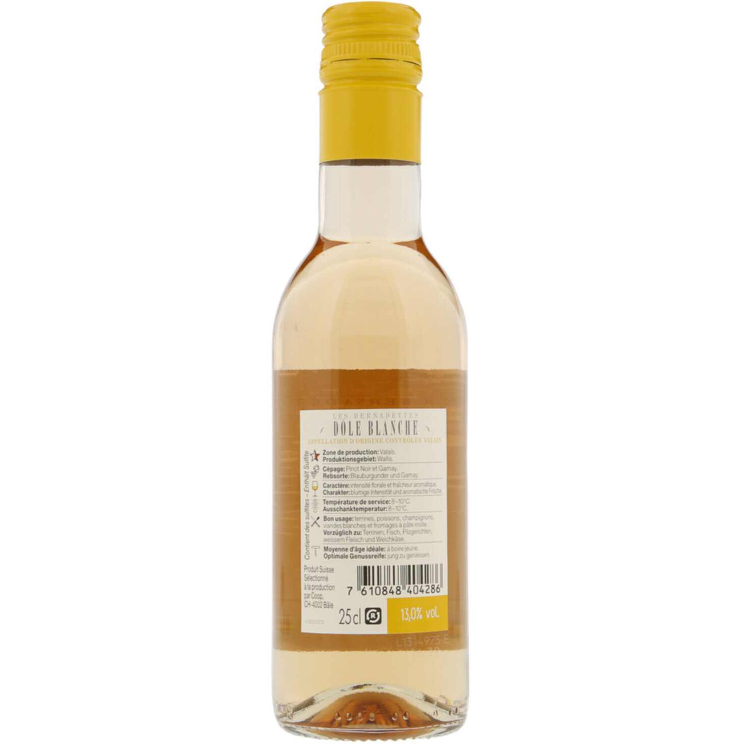 Valais AOC Dôle Blanche Les Bernadettes -25cl