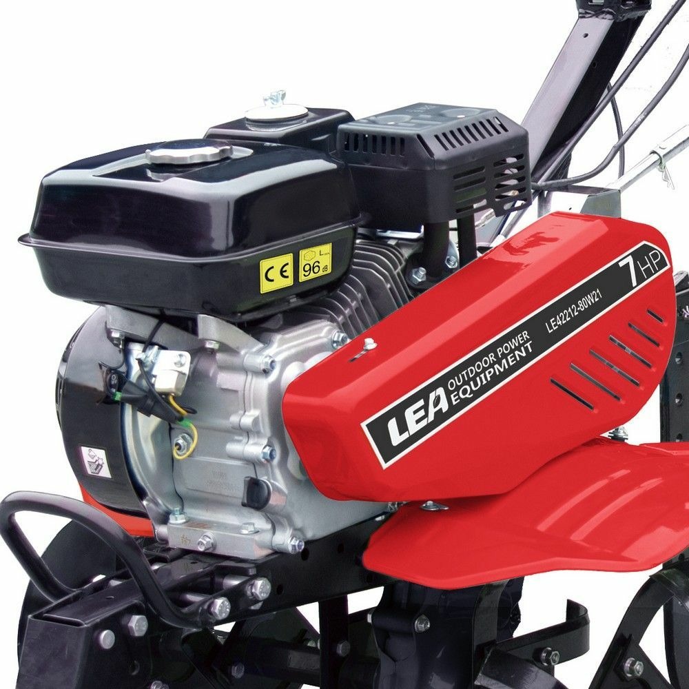 Motobineuse thermique 212cc 5,6cv 2 av 1 ar fraisage 88cm lea le42212-80w21