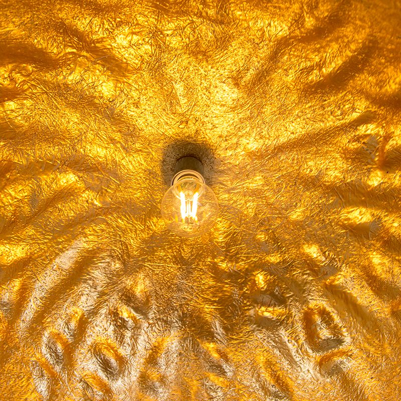 Industriële hanglamp zwart met goud 50 cm - Magna