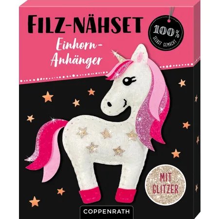 Coppenrath Verlag Filz-Nähset Einhorn-Anhänger (Sterne) - 100% s.g.