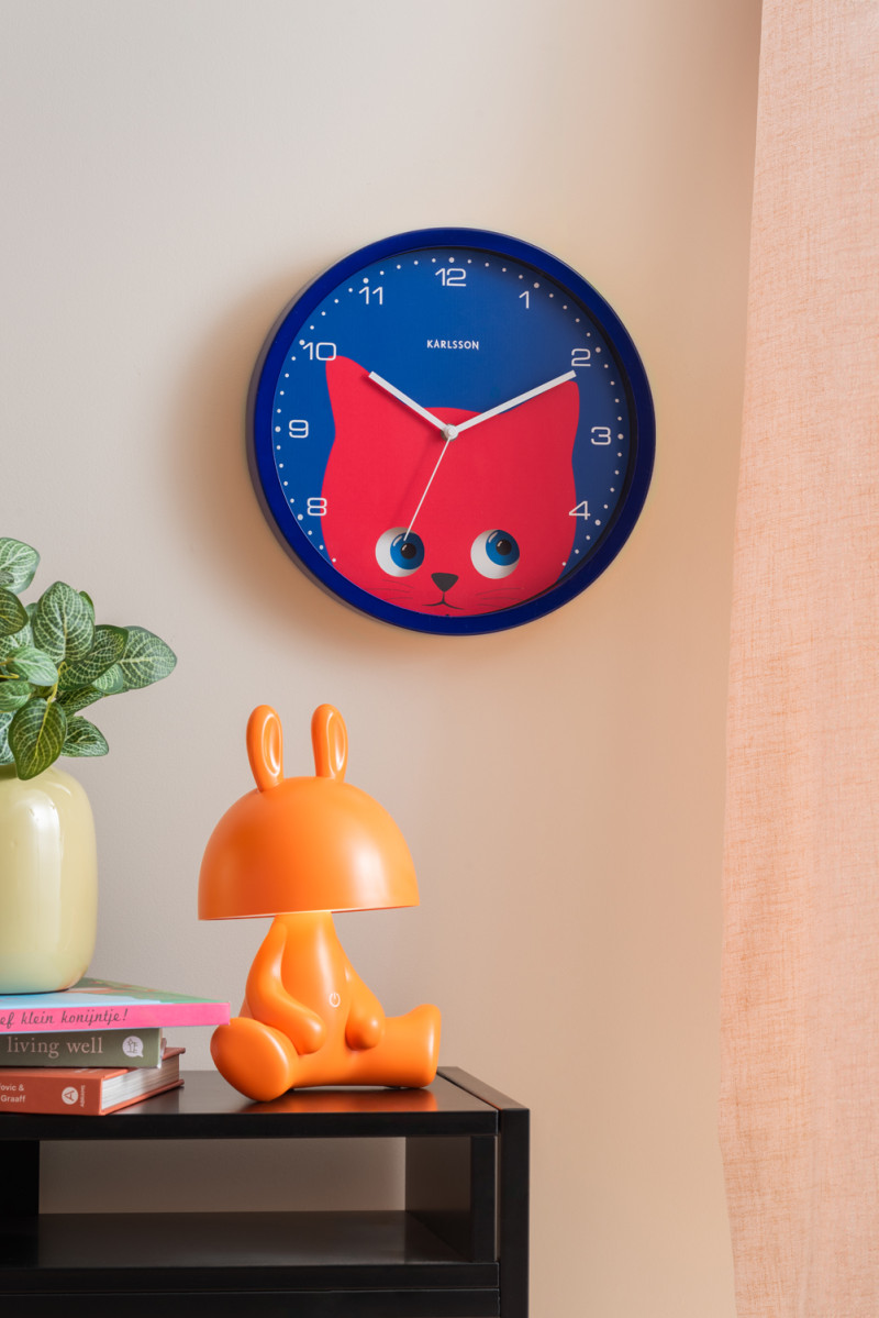 Wall Clock Peekaboo Cat