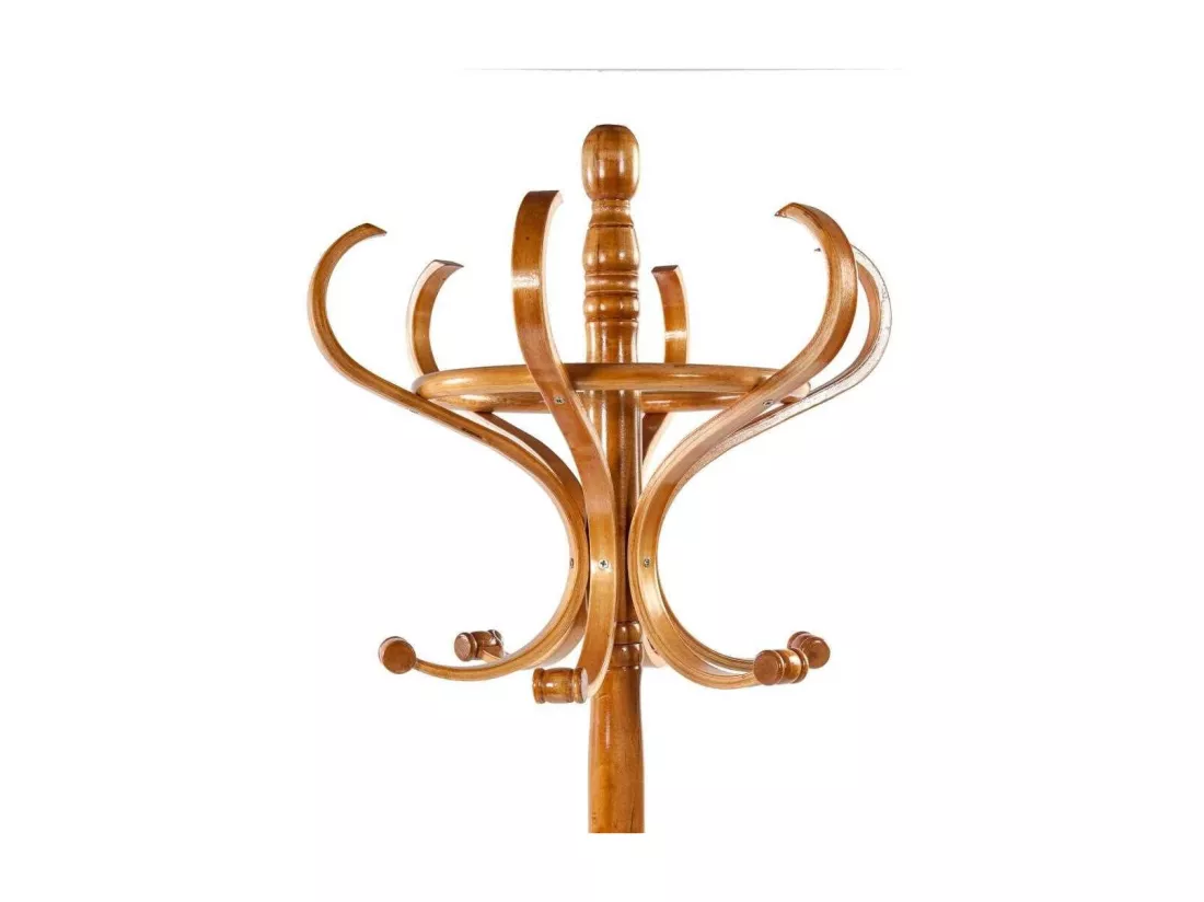 Porte-manteau sur pied marron en bois 31x44x179h