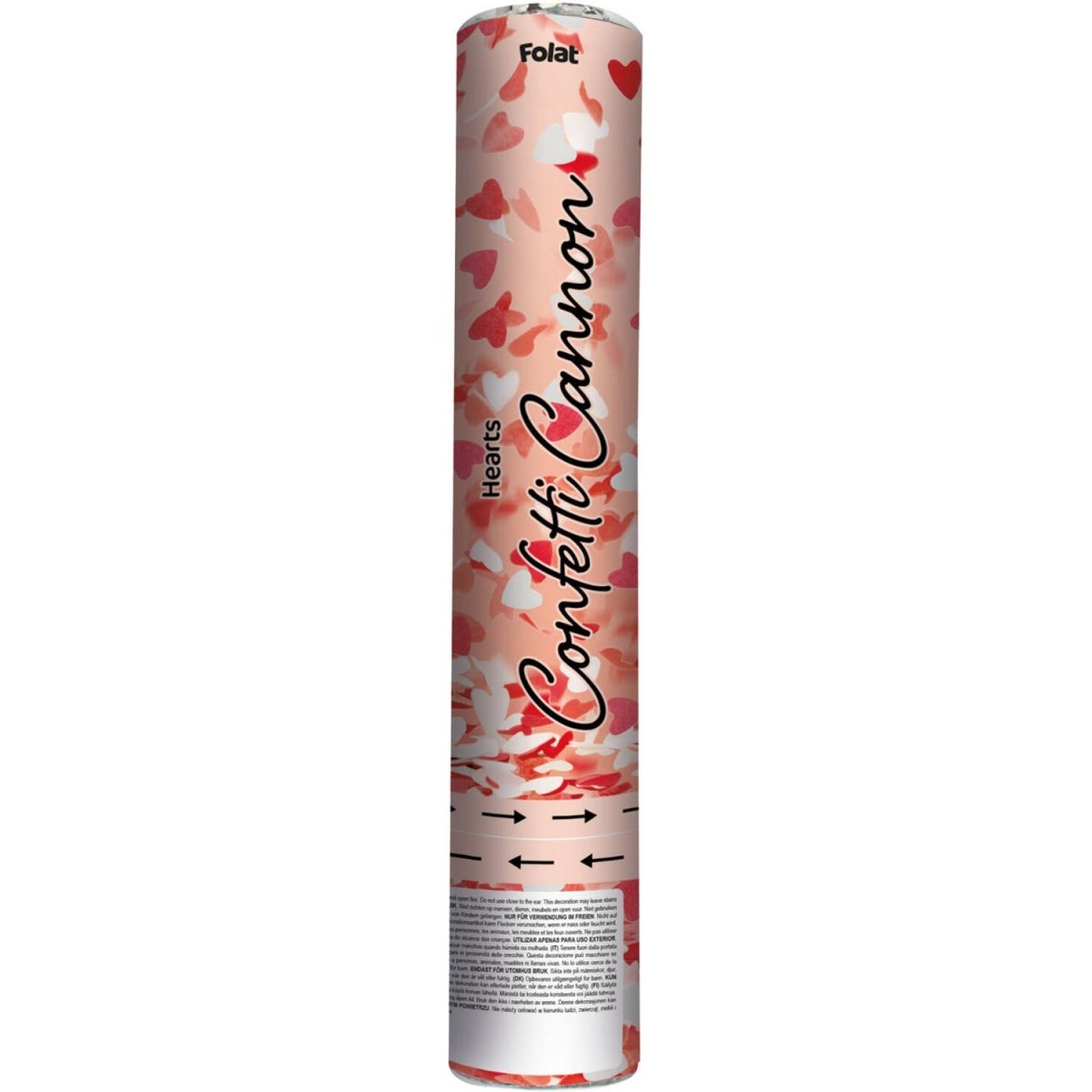 Confetti Kanon Hart Rood Wit 28cm