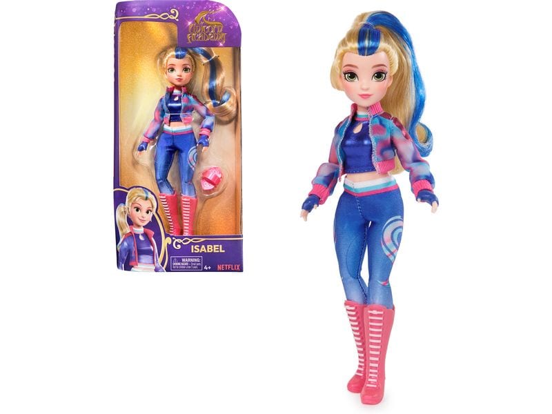 Spinmaster Unicorn Academy Fashion Doll Isabel Vollbewegliche Ankleidepuppe Isabel im Originaloutfit