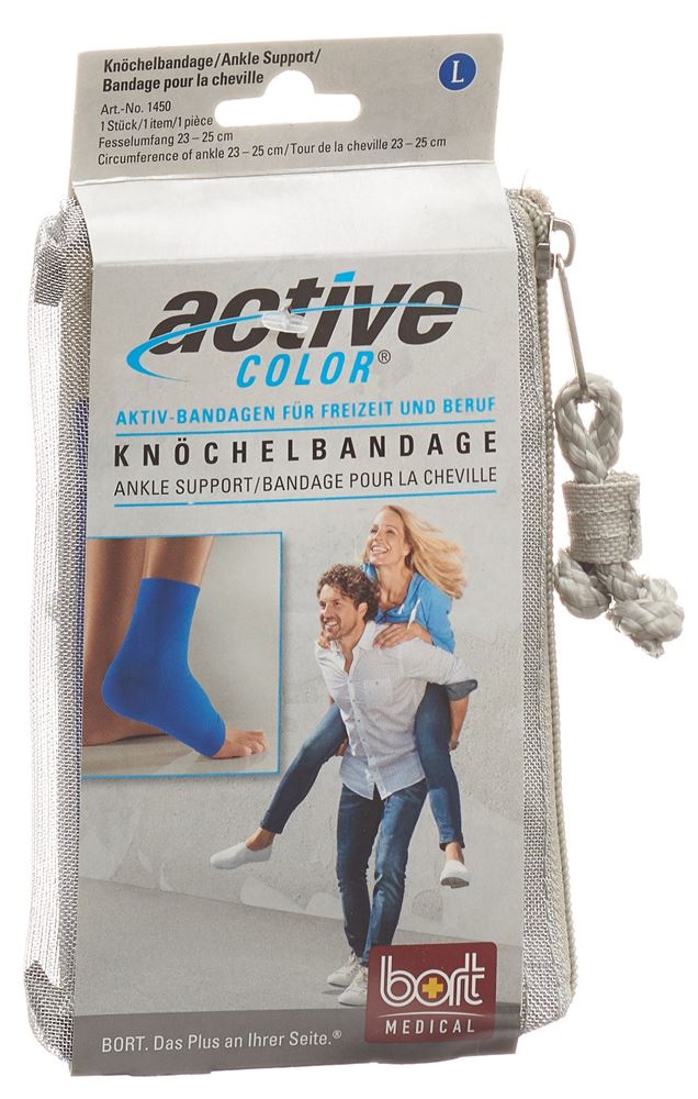 BORT ActiveColor Knöchelbandage L  23cm blau 1 Stk