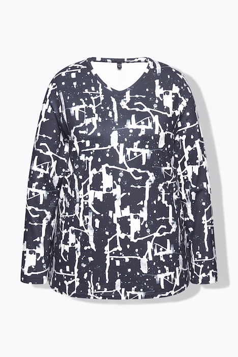 Funktionsshirt, Loop, V-Ausschnitt, Langarm, recycelt