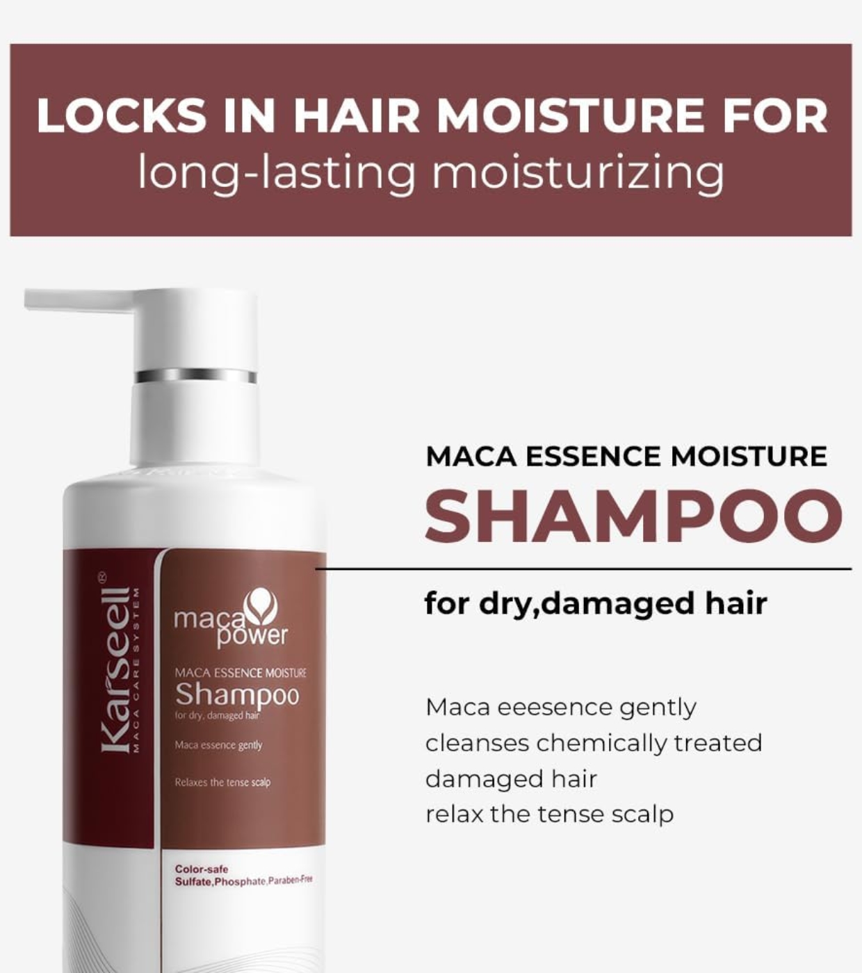 Karseell - *Maca Power* - Shampoo para cabelos danificados