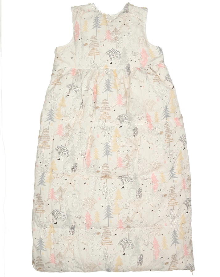 Daunen-Schlafsack WALDTIERE in offwhite/rose