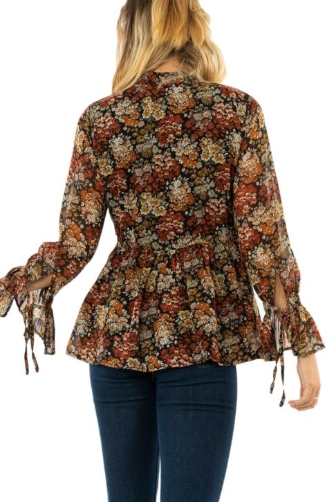tee shirt manches longues molly bracken r1520a20 patchwork black