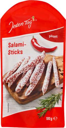Jeden Tag Salami Sticks pikant