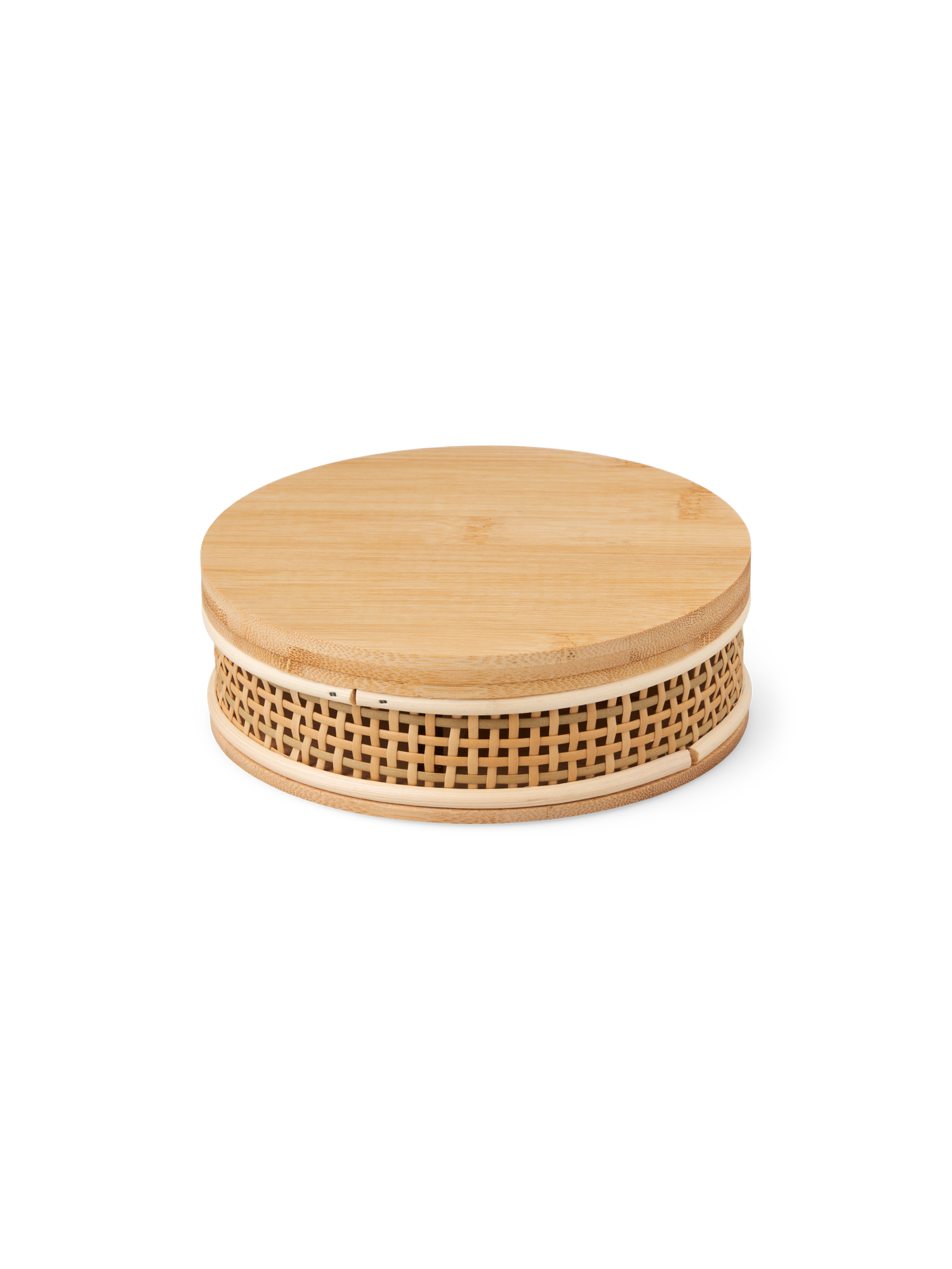 Smykkeskrin med spejl | Ø15 x 5 cm. | Nature