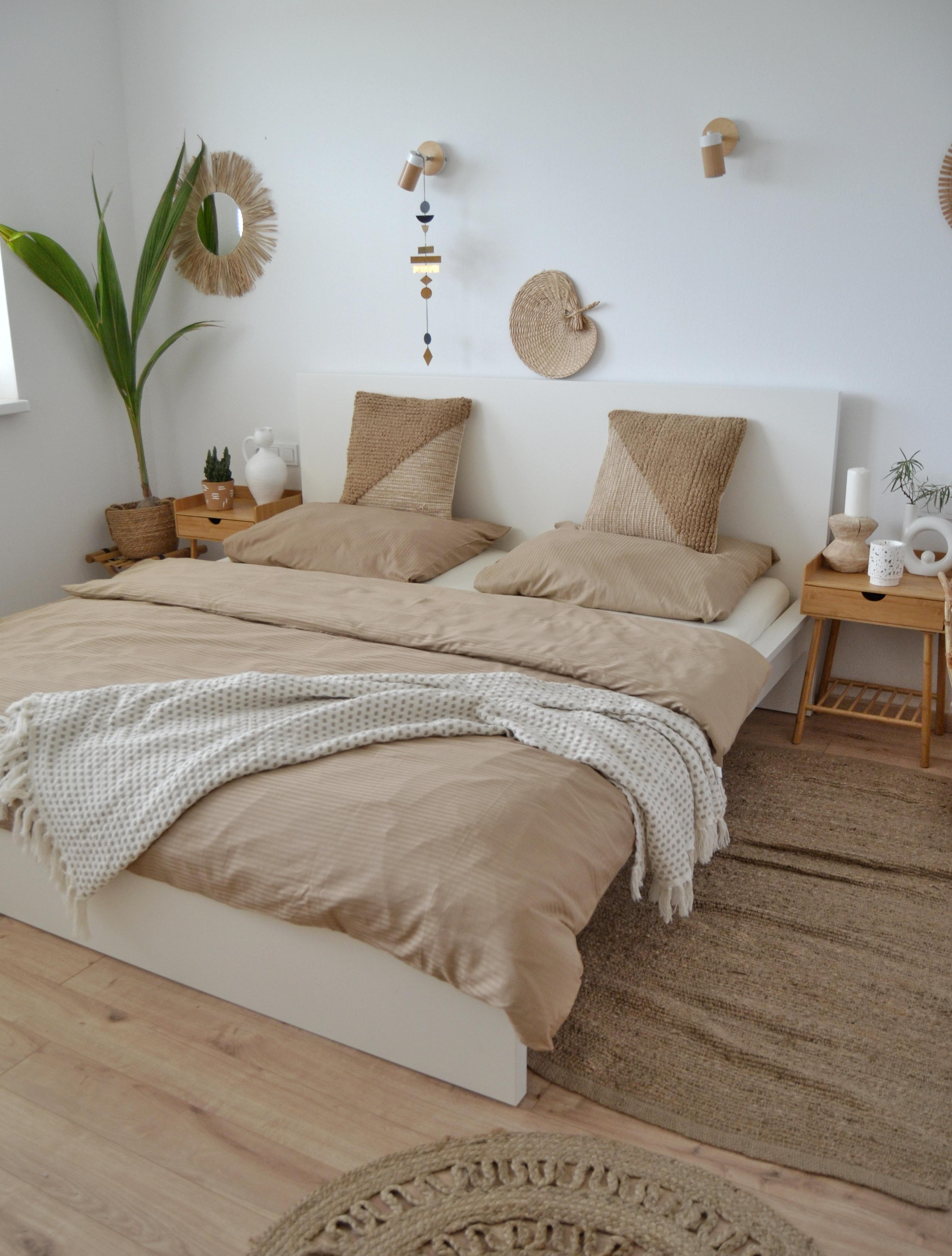 Set van 2 sierkussens ASLANAPA Katoen 45 x 45 cm Beige effen