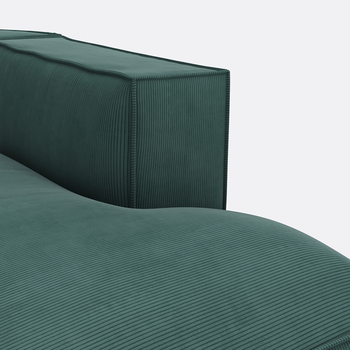 LA REDOUTE INTERIEURS<br>Sofá de veludo cotelê direito de 4 peças, Seven