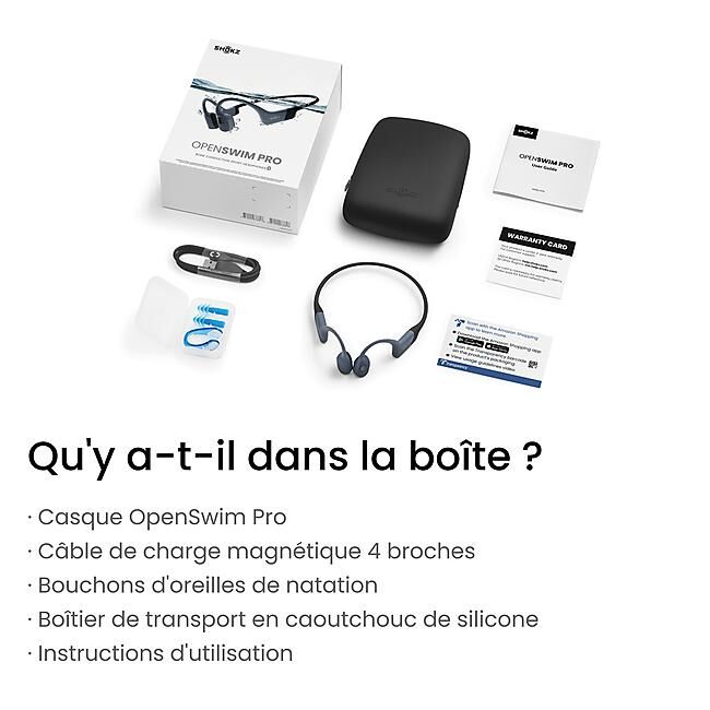 SHOKZ - CASQUE A CONDUCTION OSSEUSE OPENSWIM PRO