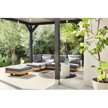 KARWEI loek module hocker light teak hout
