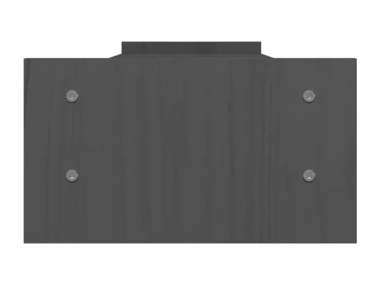 Support de moniteur Gris 100x27x15 cm Bois de pin solide