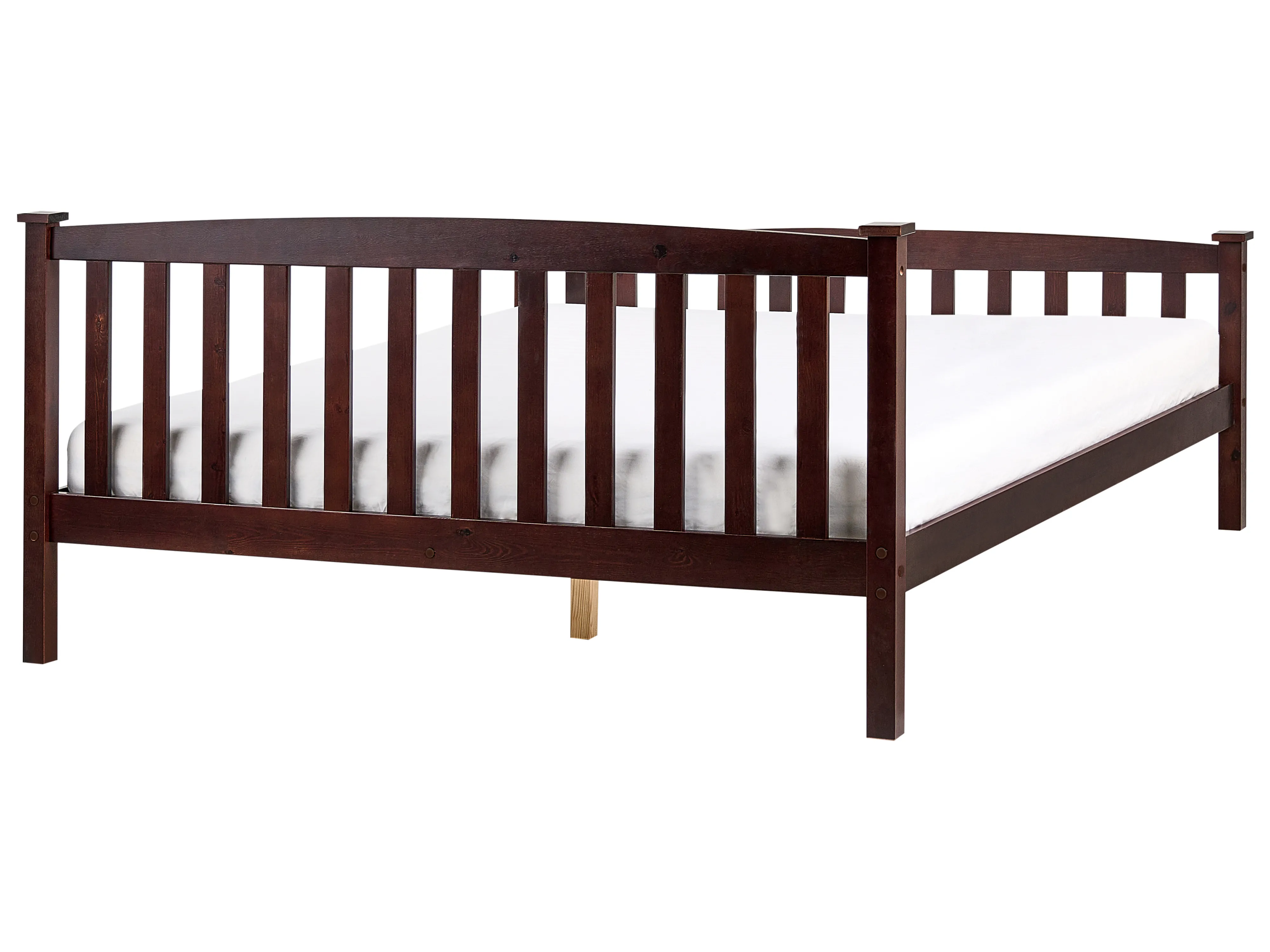 Bed Dennenhout GIVERNY 160 x 200 cm Donkerbruin