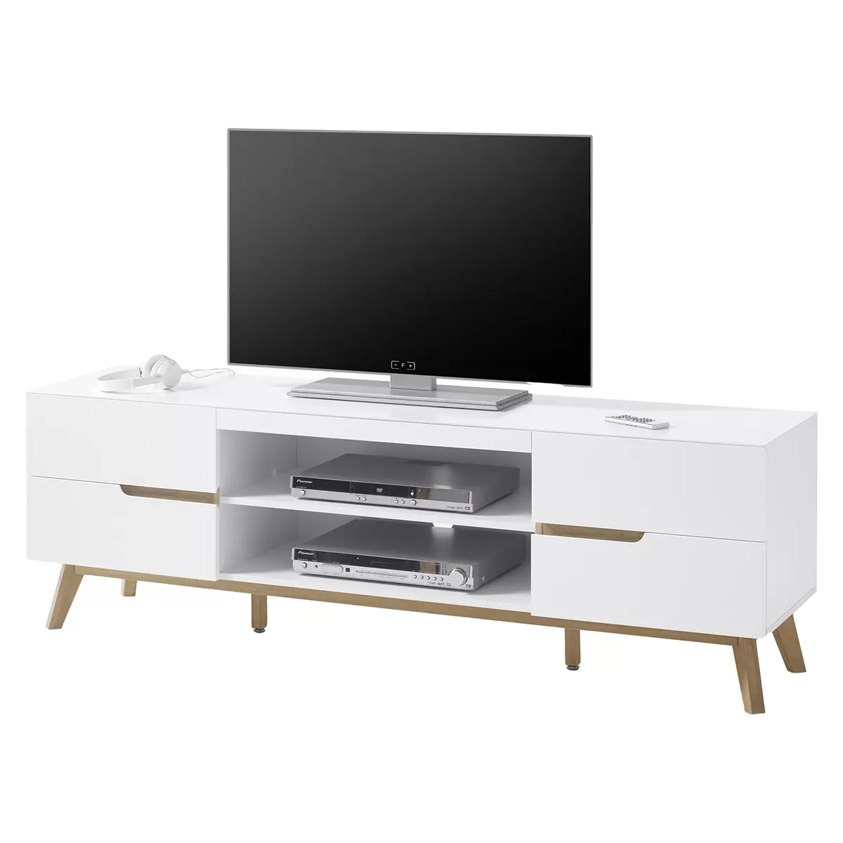 Sideboard Cervo Eiche,weiss