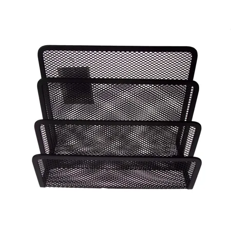 TSI Briefständer 3 Fächer, Größe: 175 x 175 x 80 mm, schwarz