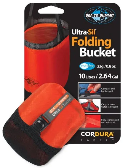 Sea To Summit Ultra-Sil Folding Bucket 10L Orange/Black