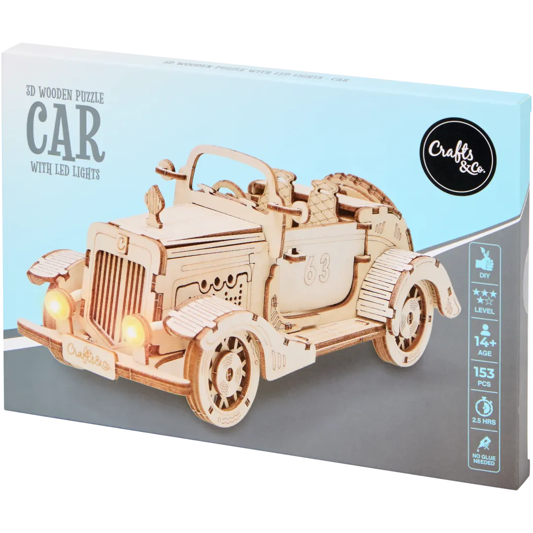 Crafts & Co 3D houten puzzel met ledverlichting Diverse varianten