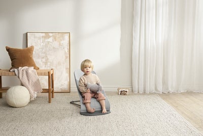 BabyBjörn Bliss Vippestol Vevet, Light Grey Melange