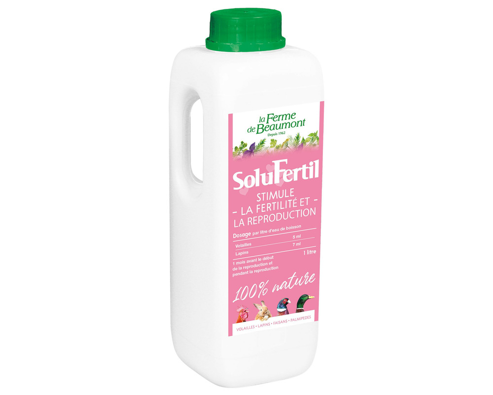 Solufertil 1 litre • stimulant reproduction coqs, canards, pigeons, lapins