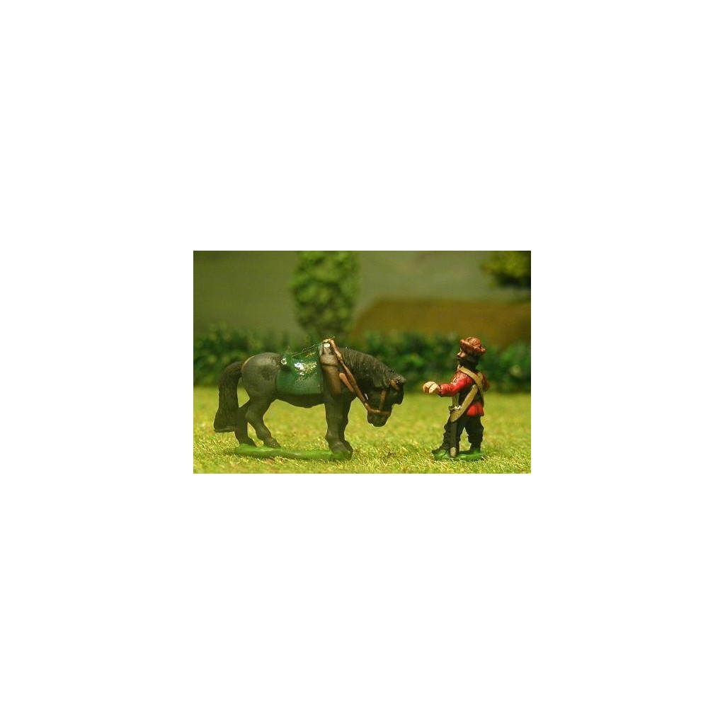 16-17th Century Polish: Dragoon horseholders & Horses