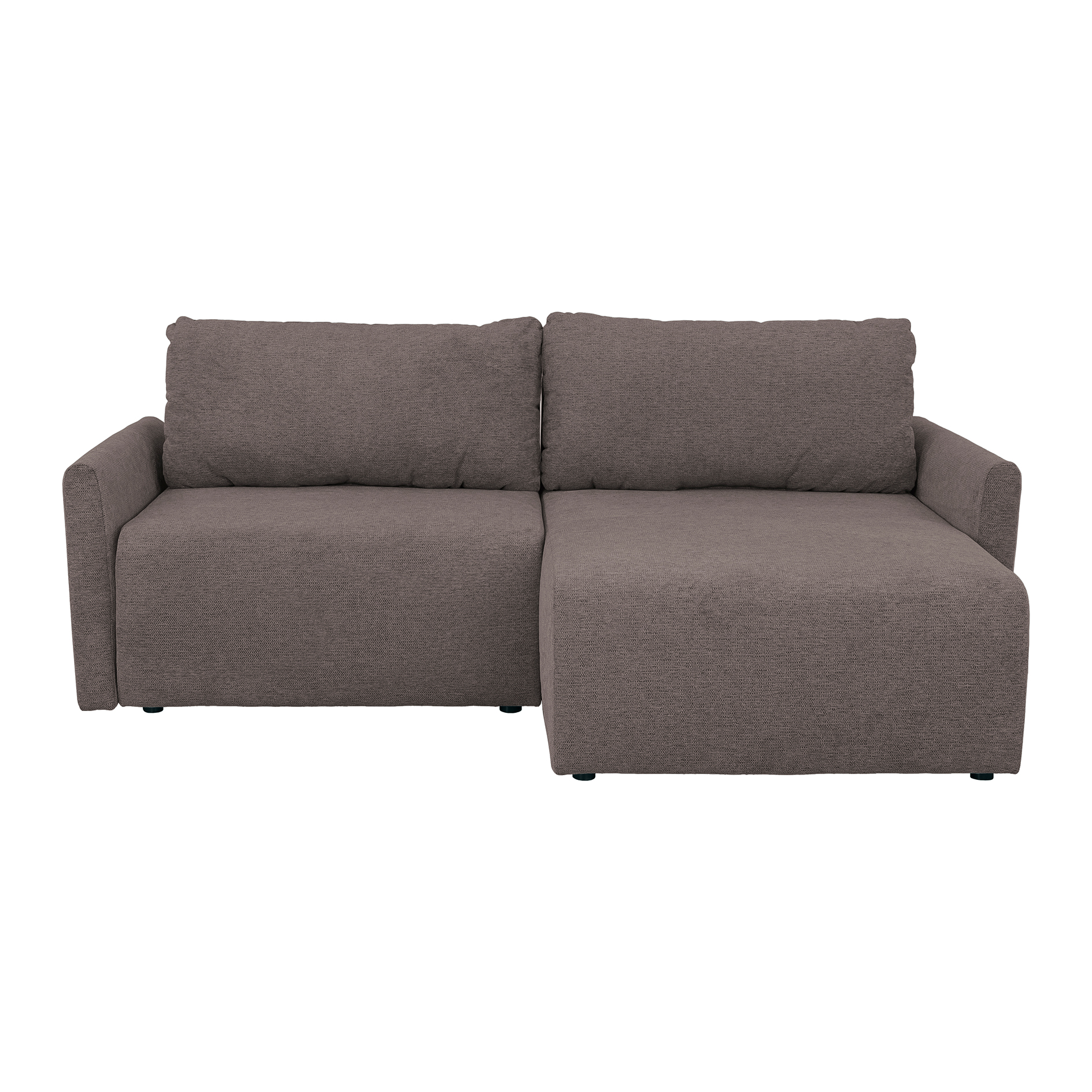 Ecksofa - mocca - Liegefunktion und Staukasten - 228x146 cm