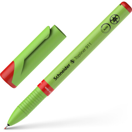 Schneider Topliner 911 Fineliner - rot - 0.4 mm