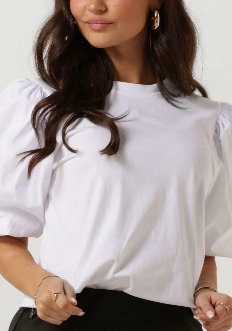 NOTRE-V witte notre-v t-shirt nv-dolf puff sleeve top