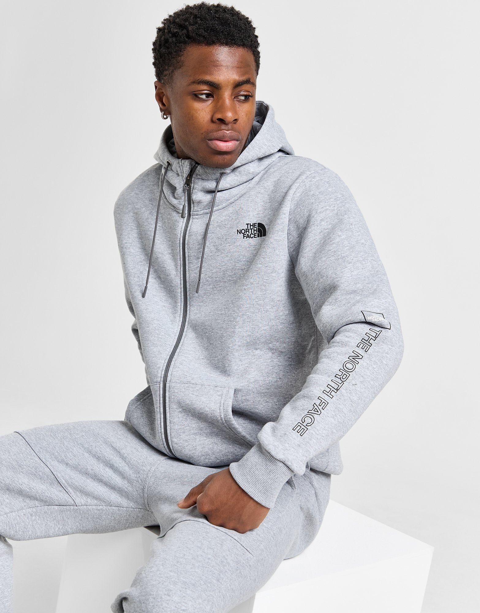 The North Face Sweat à Capuche Zippé Linear Logo Homme
