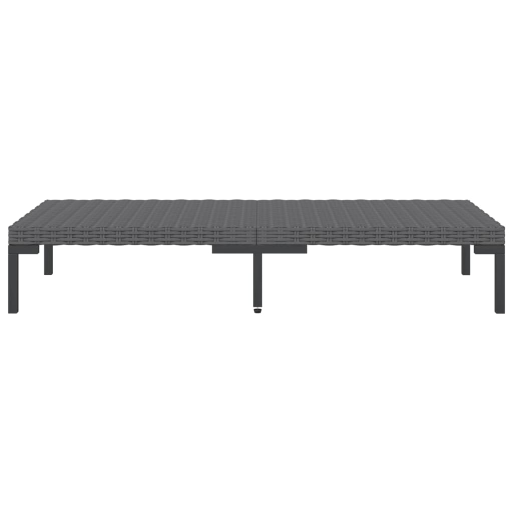 Salon de jardin meuble d'extérieur ensemble de mobilier 6 pièces avec coussins résine tressée gris foncé
